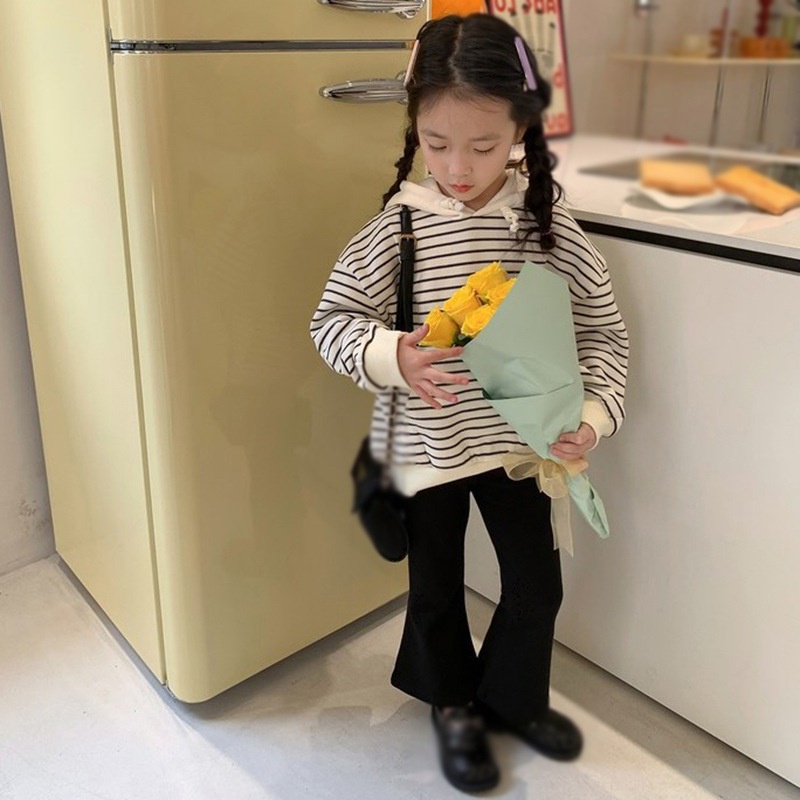 Quần Dài Ống Loe Co Giãn Thời Trang Cho Bé Gái