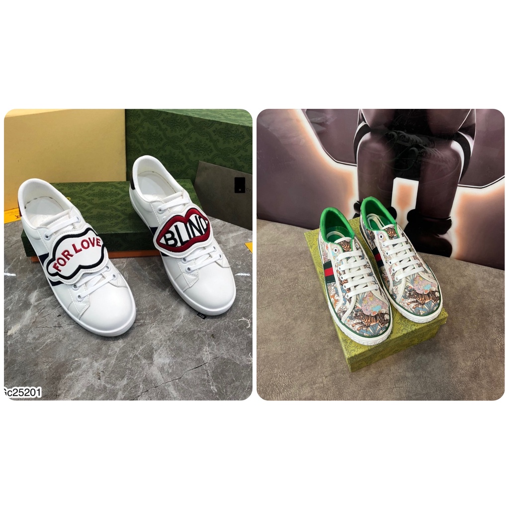 [ Có Video ]Giày GC Nam FOR LOVE Thêu Hình Siêu Chất - Giày GC Nam Thêu Hoạ Tiết Siêu Đẹp
