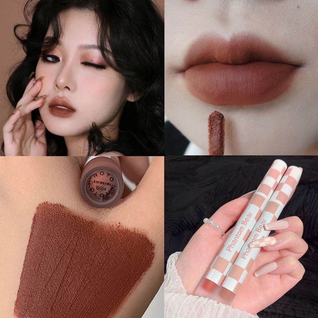 Son Lì Màu Đen Chống Thấm Nước Trang Điểm Gợi Cảm