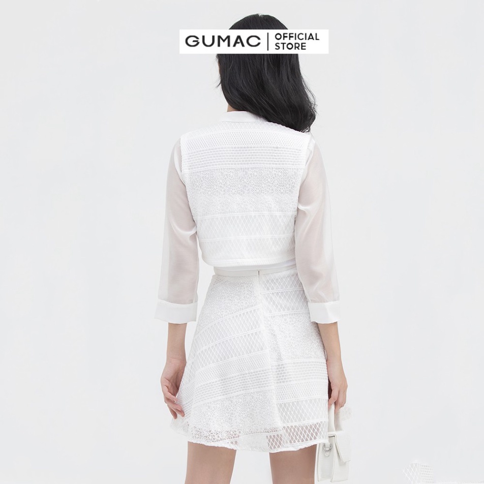 Chân váy nữ dáng xòe GUMAC ren phối tơ quyến rũ VB884 – Hàng nhập khẩu – GUMAC >>> top1shop >>> shopee.vn