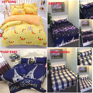 (GIẢM KỊCH SÀN) SET 4 MÓN CHĂN HÈ THU KÈM GA GỐI POLY