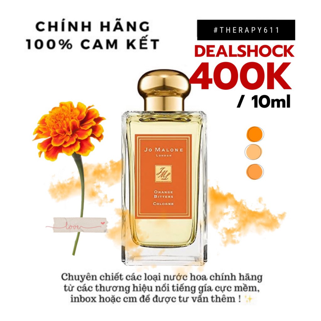 [𝗦𝗔𝗟𝗘]..::✨Nước hoa dùng thử Jo Malone Orange Bitters Test 10ml/20ml Spray / Chuẩn authentic✨::..