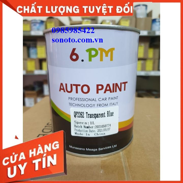 QP2262 Sơn gốc 2K màu xanh dương hãng Autopaint lon 1 Lít ( Sơn oto xe máy )