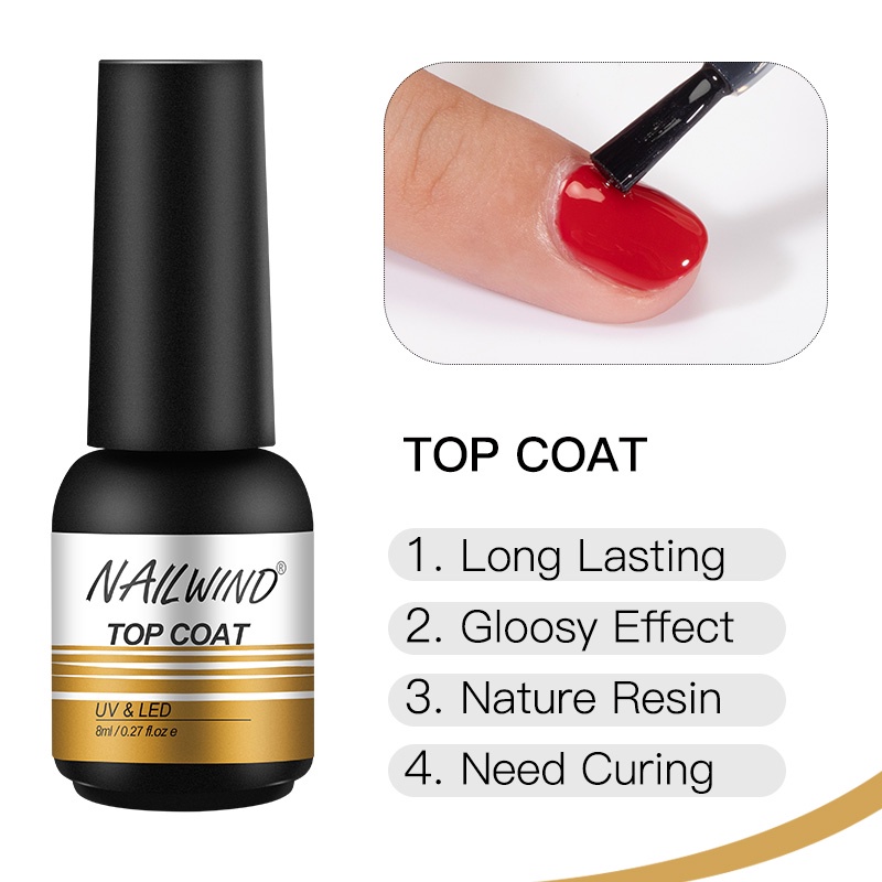 Sơn móng tay ROSALIND NAILWIND nhiều công dụng tùy chọn 8ml tiện lợi