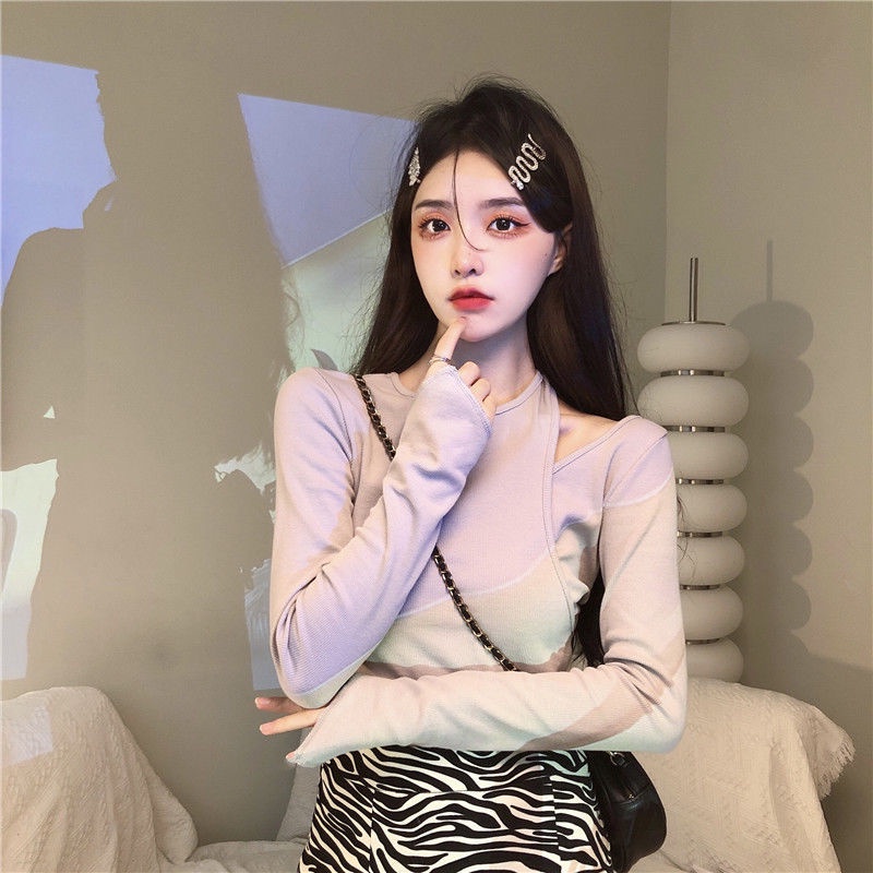 Áo Thun COZOK Tay Dài Dáng Ôm Thiết Kế Độc Đáo Thời Trang Dễ Phối Đồ