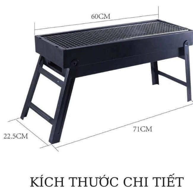 Bếp nướng than hoa dài PORTABLE BARBECUE cao cấp loại 1