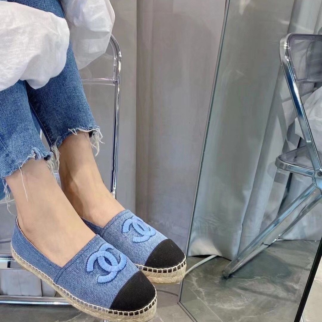 Giày Denim Đế Bệt Màu Sắc Thời Trang 2022 Dành Cho Nữ