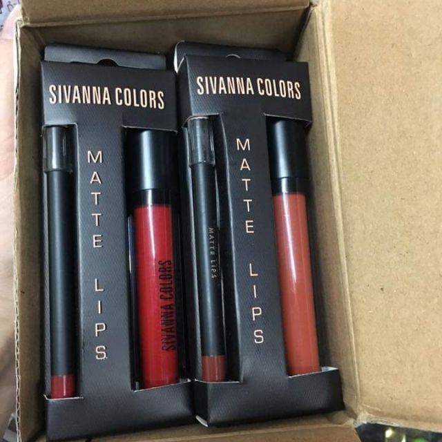 Set son Sivanna Colors Matte Lips HF7004 (tặng chì kẻ môi cùng màu)