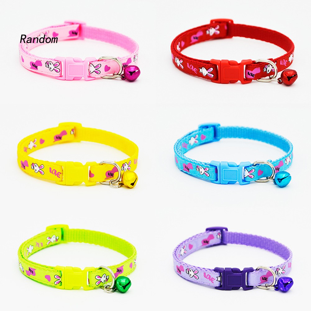 Vòng cổ in hình thỏ hoạt hình xinh xắn dành cho thú cưng