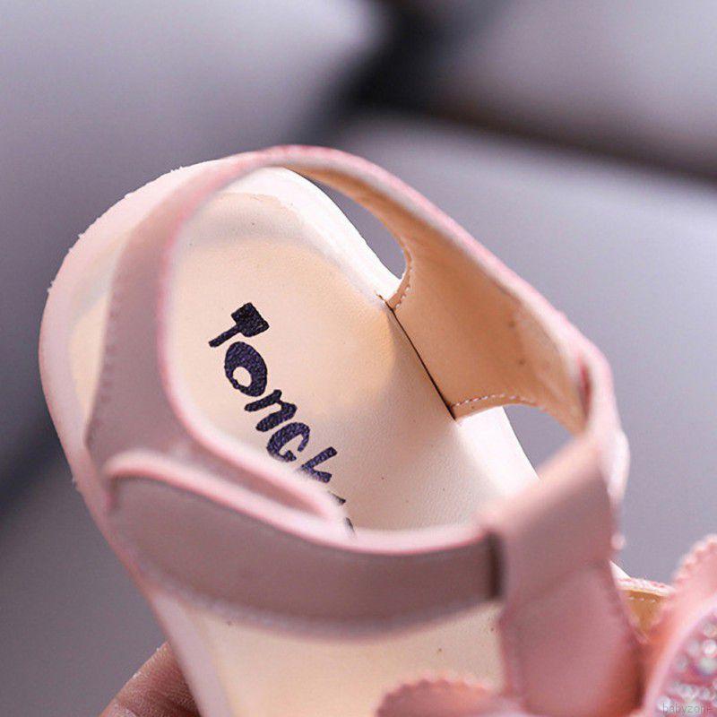 Giày Nơ Đế Mềm Đính Đá Xinh Xắn Cho Bé Gái