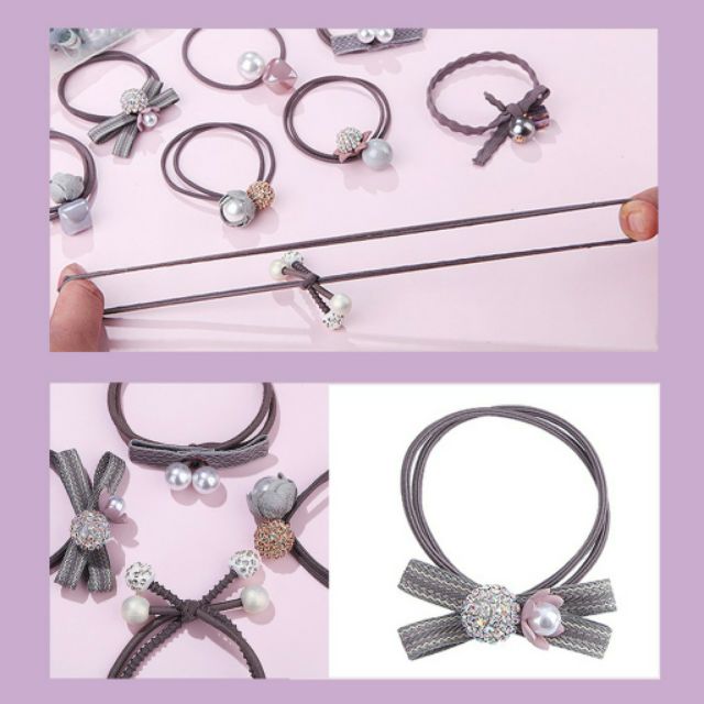 set 10 cột tóc Hàn Quốc mẫu đẹp