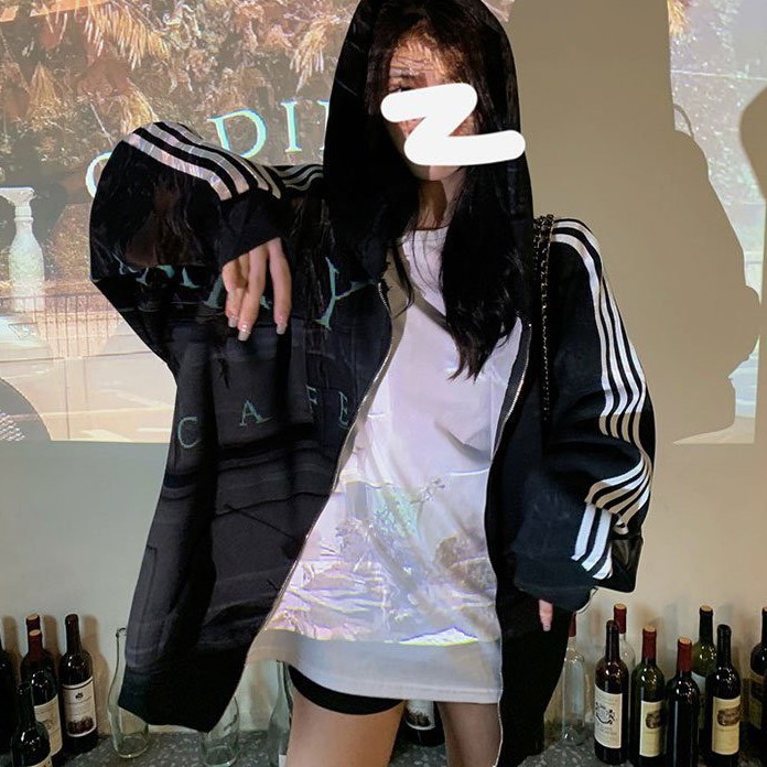 Áo Khoác Nữ, Áo Khoác Hoodies Kẻ Sọc Chất Nỉ 2 Màu Hot Hit | BigBuy360 - bigbuy360.vn