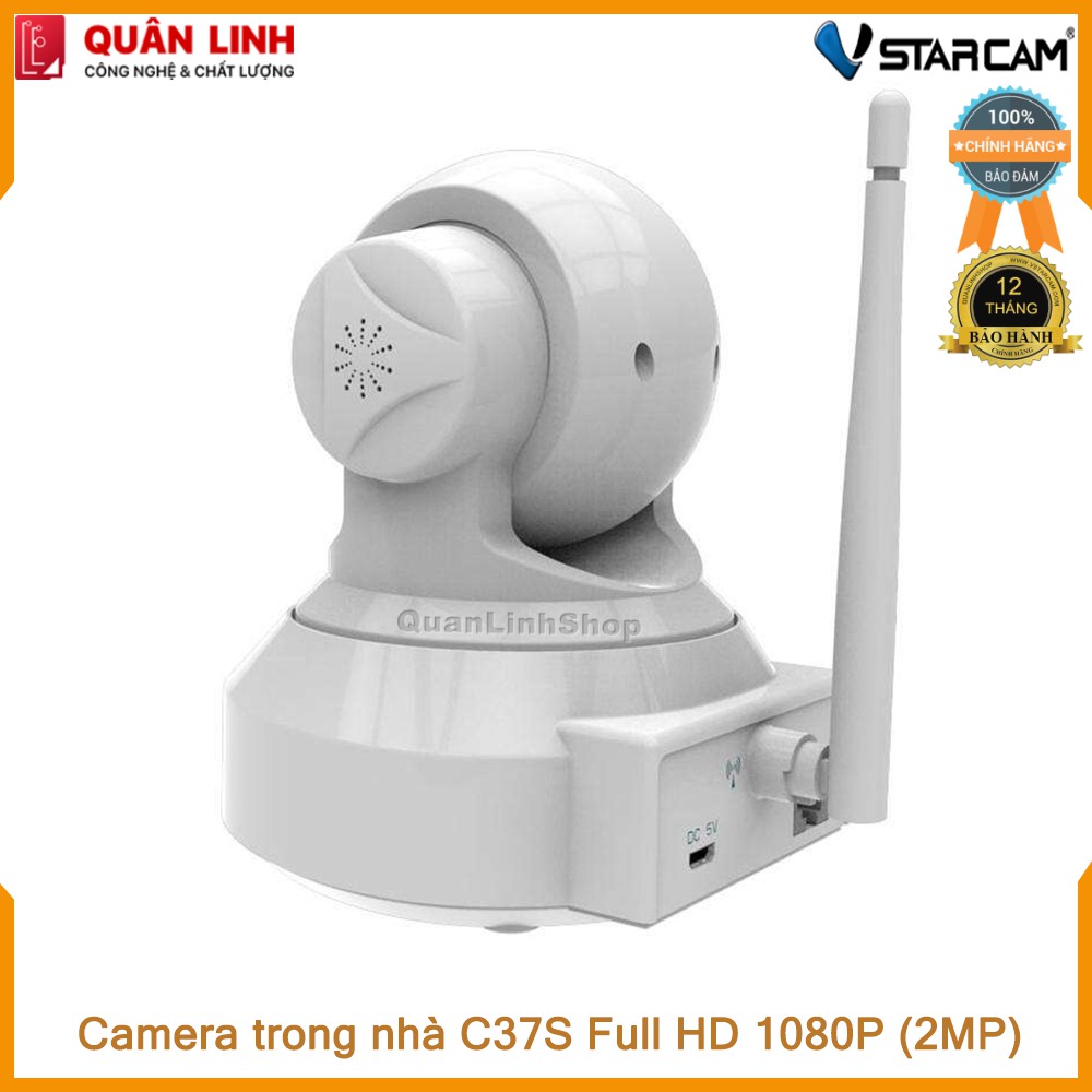 Camera wifi IP Vstarcam C37s Full HD 1080P kèm thẻ nhớ 16GB