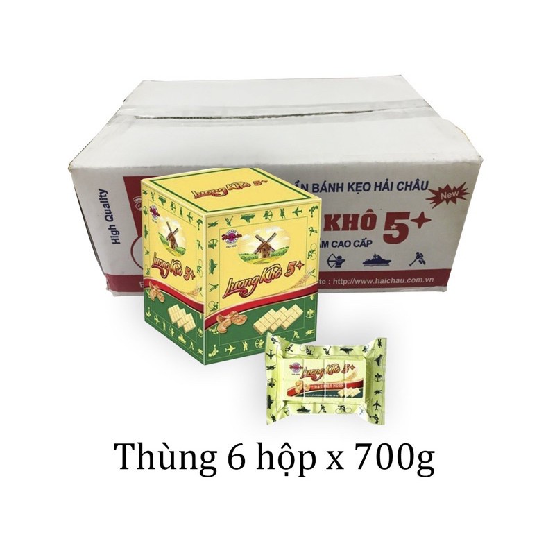 HỘP LƯƠNG KHÔ 5 SAO CAO CẤP HẢI CHÂU GỒM 10PHONG NHỎ 70G THƠM NGON DATE XA