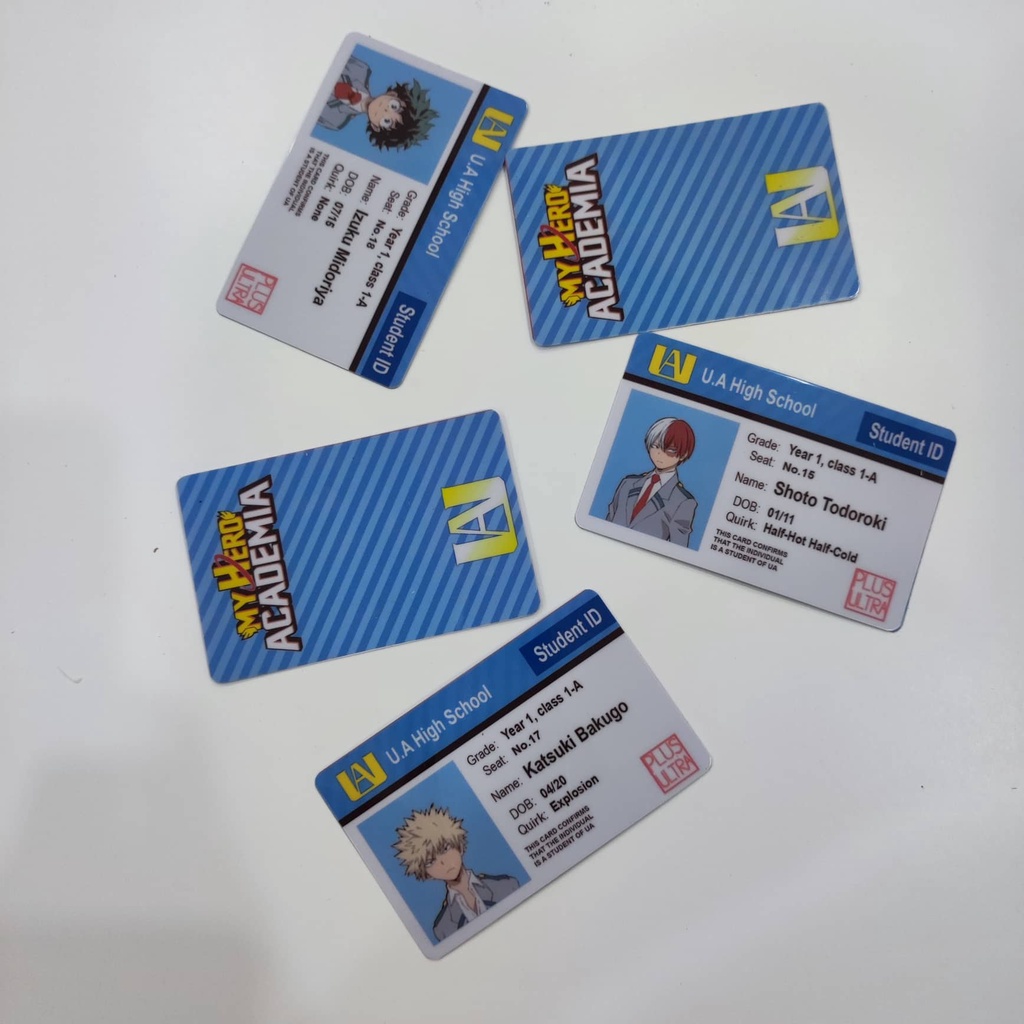 THẺ HỌC VIỆN SIÊU ANH HÙNG HERO ACADEMIA HANDMADE