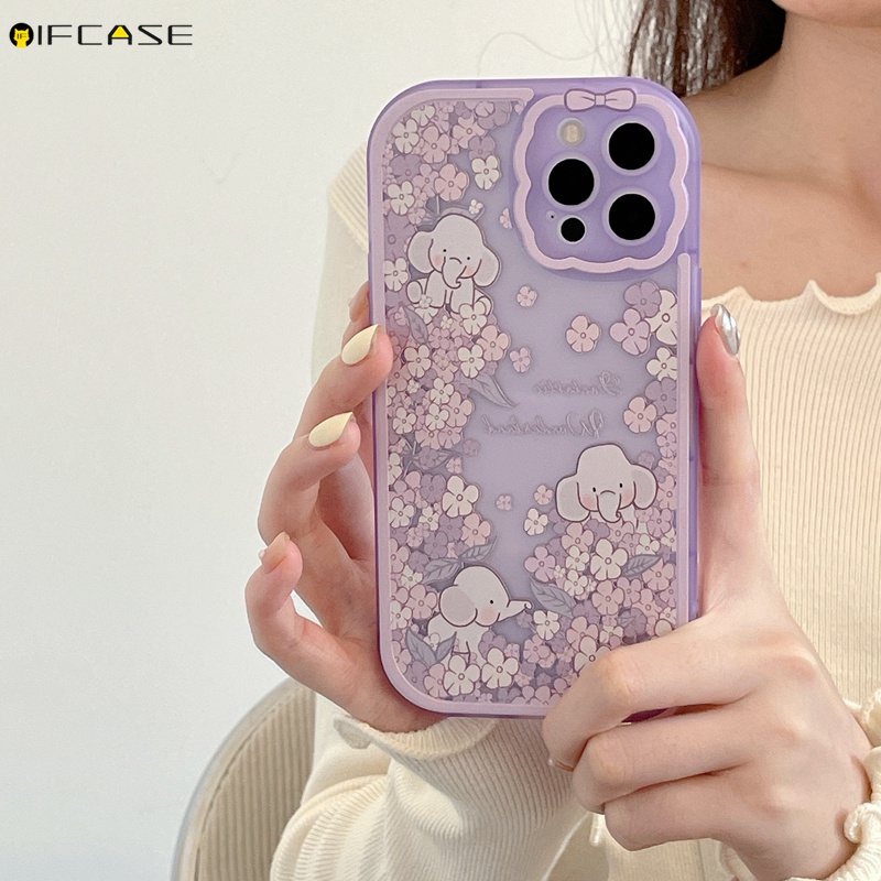 Ốp Điện Thoại Trong Suốt Chống Sốc In Hình Hoạt Hình Thắt Nơ Cho iPhone 13 12 11 Pro Max XS Max XR X