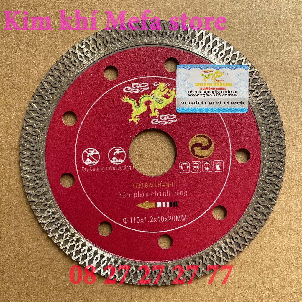 Lưỡi cắt gạch Rồng vàng 110 - Lưỡi cắt đa năng máy cắt cầm tay Golden Dragon