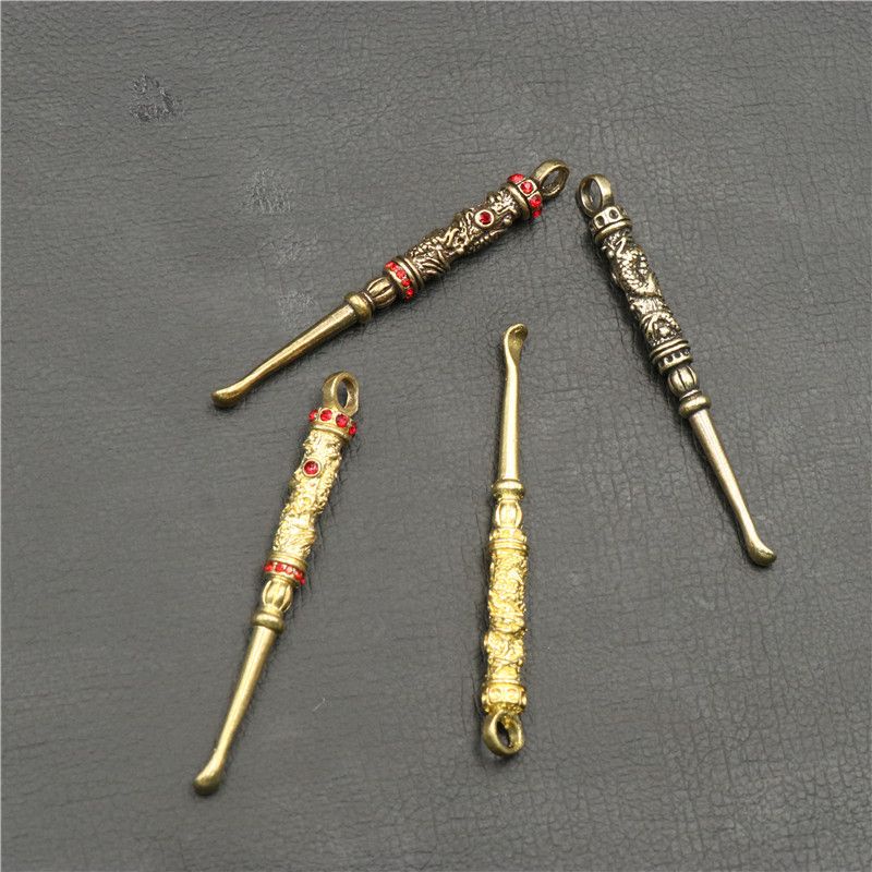 Bộ lấy ráy tai, ngoáy tai, dụng cụ lấy ráy tai bằng đồng thau họa tiết cá koi