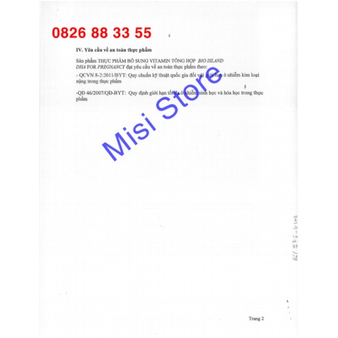 [Tem Chemist] DHA bầu Úc Bio Island DHA for Pregnancy 60 viên (SP3)