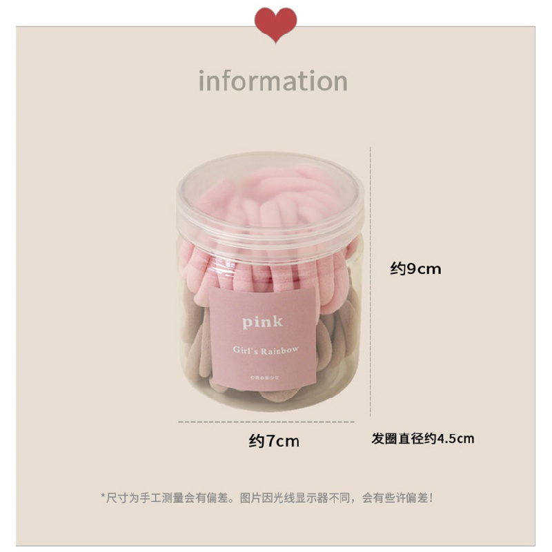 Set 50 dây cột tóc màu gradient phong cách đơn giản xinh xắn cho nữ