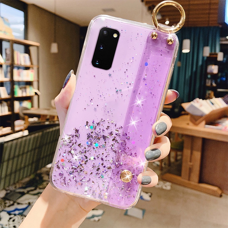 Ốp Điện Thoại Silicone Mềm Có Quai Đeo Tay Cho Samsung Galaxy S22 S21 S20 FE S10 Note 20 Ultra 10 S20 Plus
