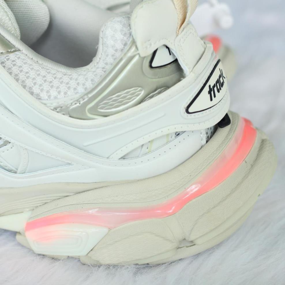 GIẦY THỂ THAO SNEAKERS NAM NỮ BA LEN TRACK LED MÀU FULL TRẮNG