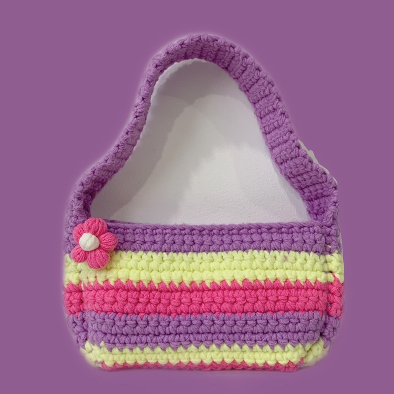 SHOULDER BAG HANDMADE - TÚI ĐEO VAI LEN MÓC