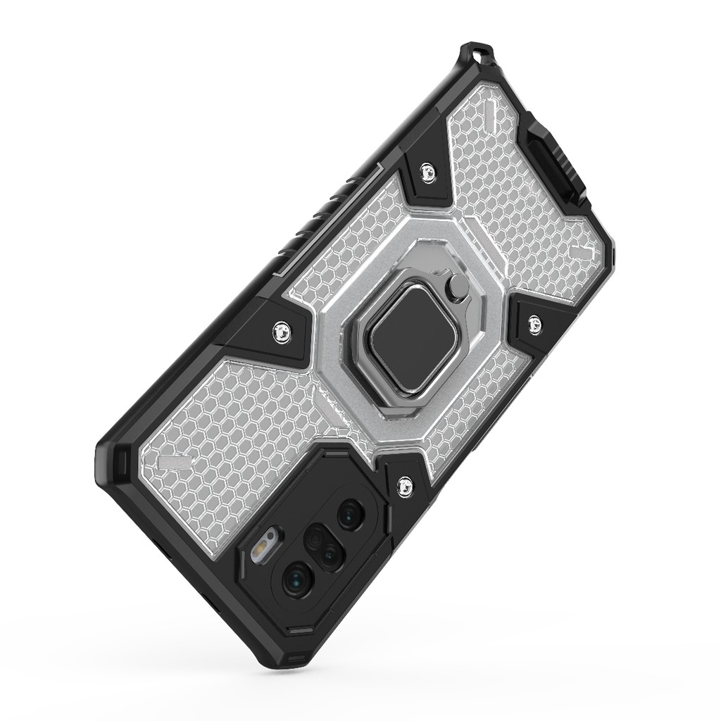 Ốp lưng Redmi K40 / K40 Pro / Poco F3 / K50 / K50 Pro / K50 Gaming chống sốc tổ Ong nhẫn IRING không gian mới giá đỡ