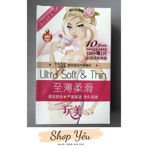 Bao cao su siêu mỏng cô gái, Hộp 100c. Sản phẩm nếu không hài lòng hoàn tiền cho khách hàng