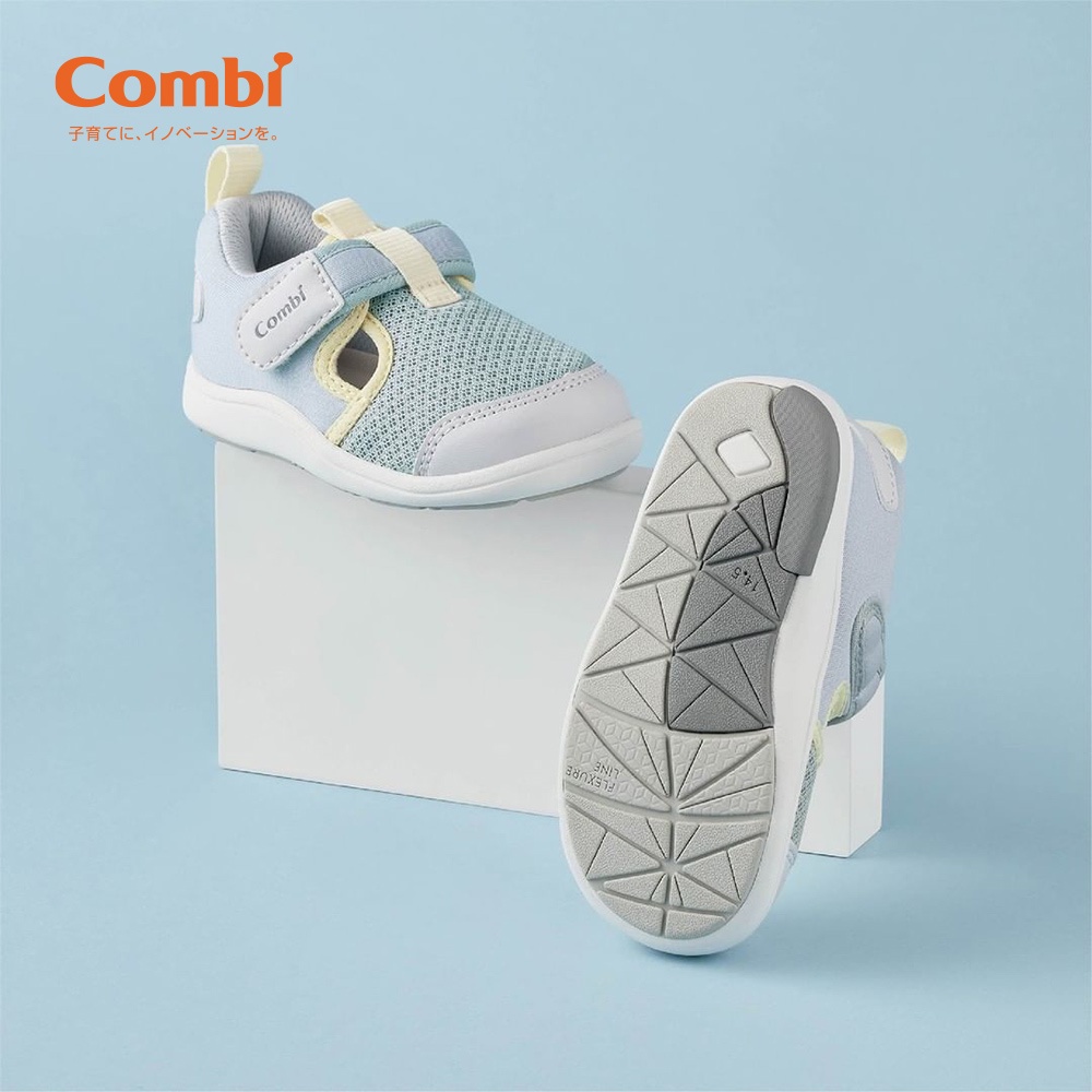 Giày Combi S-Go đế định hình A2201 màu xanh ngọc/hồng/xanh xám