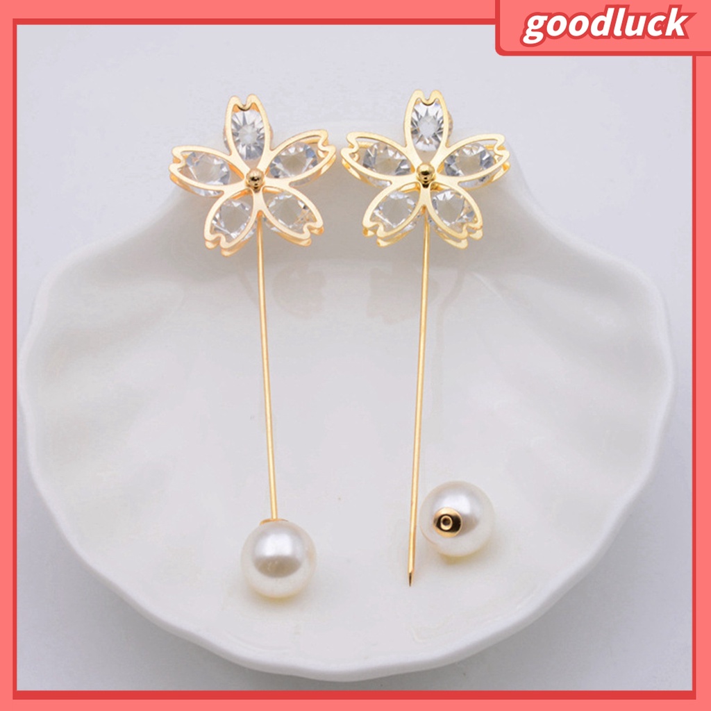 Goodluck| Ghim Cài Áo Hình Bông Hoa Đính Ngọc Trai Giả Thời Trang Dành Cho Nữ