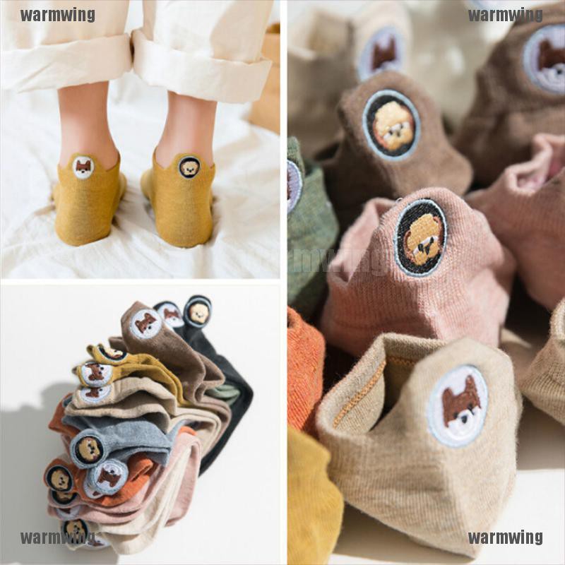 Vớ Cotton Cổ Thấp Họa Tiết Động Vật Dễ Thương Vui Nhộn Cho Nam Và Nữ