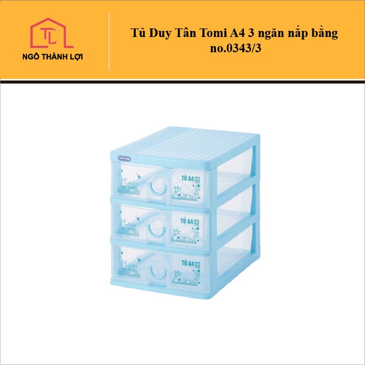 Tủ nhựa Duy Tân Tomi A4 NB nắp bằng 26 x 34.2 cm 3 ngăn ( 3 tầng 343/3) / 5 ngăn (5 tầng 343/5) màu ngẫu nhiên