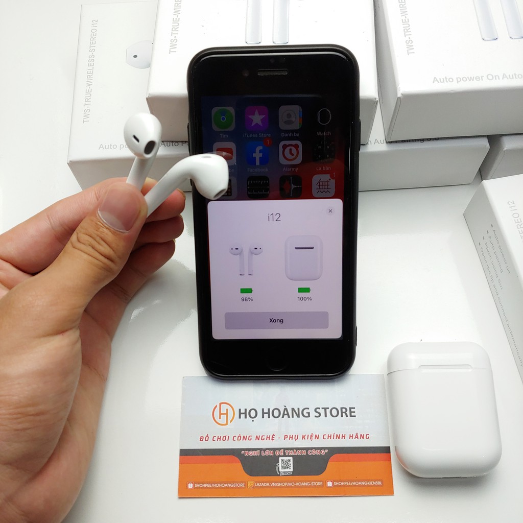 Tai Nghe Bluetooth i12 5.0 Cảm Ứng Cực Nhạy Tăng Chỉnh Âm Lượng 1 Đổi 1 Trong 3 Tháng | BigBuy360 - bigbuy360.vn