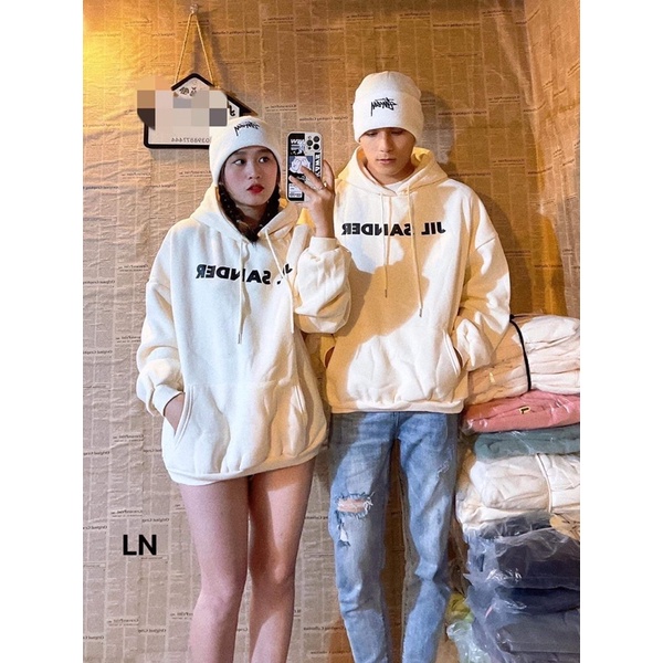 Áo hoodie nỉ cotton JIL sander LN12