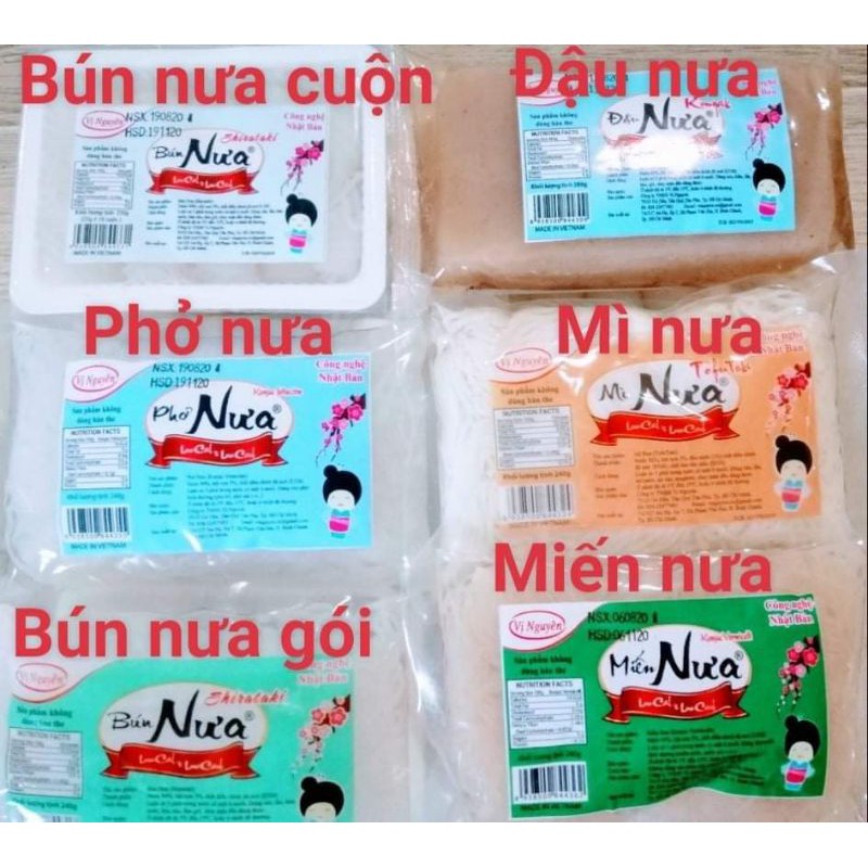 (thùng 40 gói)cơm nưa,bún nưa, mì nưa, đậu nưa, miến nưa, phở nưa