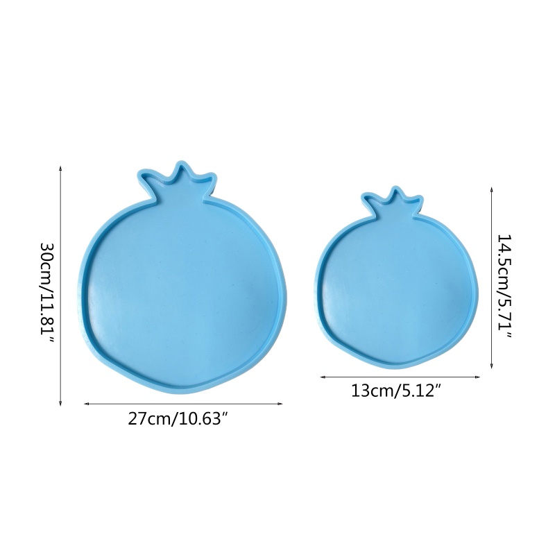 Sa Khuôn Silicon Làm Đế Lót Ly Bằng Resin Epoxy Hình Quả Lựu Thủ Công DIY