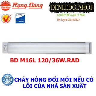 Đèn tuýp led bán nguyệt 36w cảm biến và không cảm biến dài 1.2m Rạng Đông
