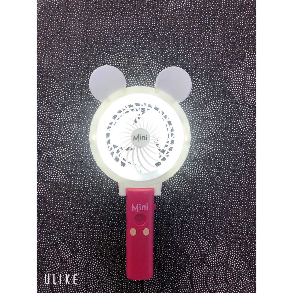 PVN32176 Quạt mini cầm tay mickey có đèn led T2 .