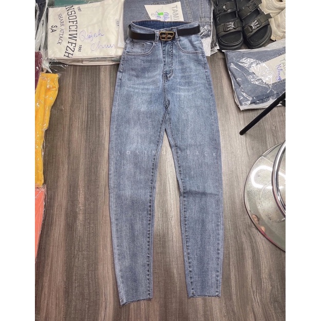 ♨️Quần Jeans Dài Lưng Cao Co Giãn Rách NM | BigBuy360 - bigbuy360.vn