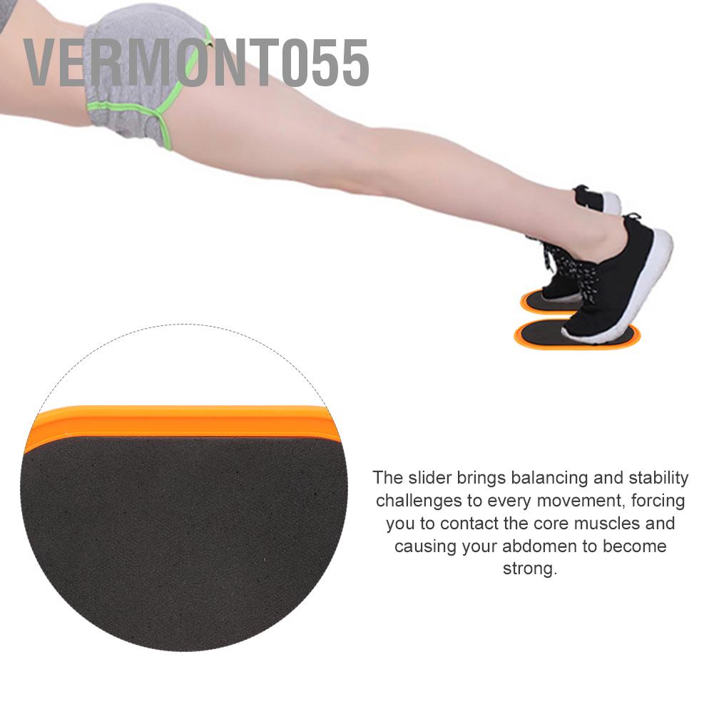 Vermont055 2 cái Đĩa trượt Yoga hình bầu dục thể thao đào tạo Thanh Bài tập Thiết bị chiếu