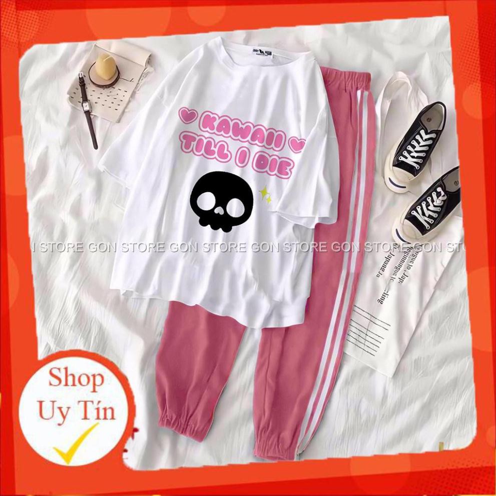[COMBO TIẾT KIỆM] Set áo thun tay lửng quần thun 2 sọc HỒNG unisex, quần dài 2 sọc, 3 sọc Áo tay lỡ và quần kẻ PINK | BigBuy360 - bigbuy360.vn