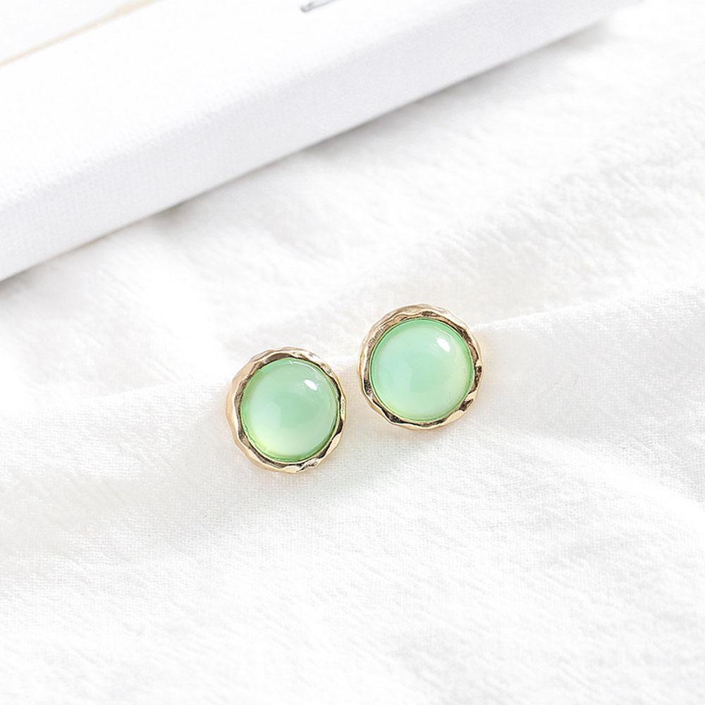 Set 12 Đôi Bông Tai Đính Đá Opal Thời Trang Cho Nữ|Baroque Nhiều Màu|Phụ Kiện Thời Trang