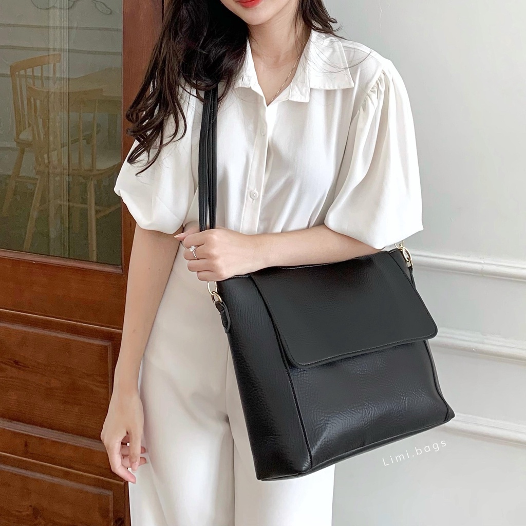 Túi xách nữ đựng laptop thời trang da cao cấp, túi tote cỡ to lớn A4 đẹp đi học đi làm đi dạy vintage ELLEN Limi bags | BigBuy360 - bigbuy360.vn
