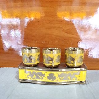 Bộ án nước 3 ly để bàn thờ ông táo cao 8cm