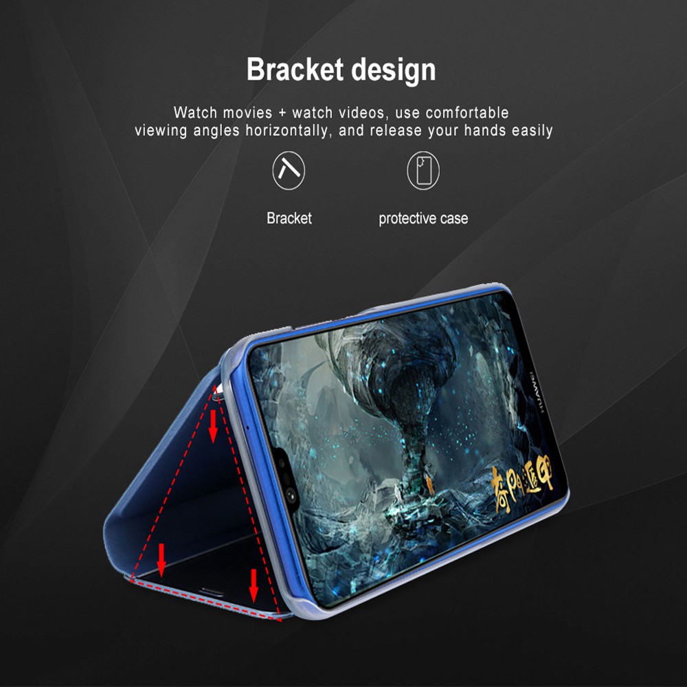 Ốp Điện Thoại Nắp Gập Tráng Gương Trong Suốt Thông Minh Sang Trọng Cho Xiaomi Redmi 5 Plus Note 5 5a 4x
