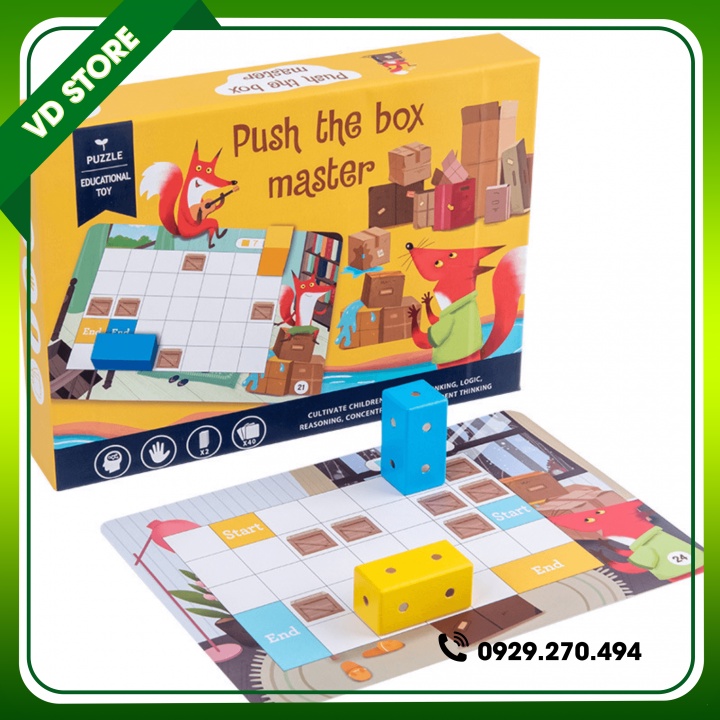 Đồ Chơi Giáo Dục Cho Trẻ - Cáo Đẩy Thùng - Push The Box Master