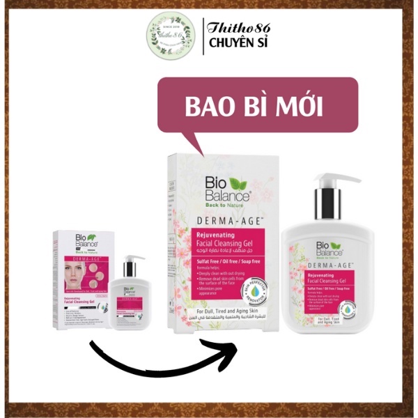 Gel Rửa Mặt Trẻ Hóa Làn Da BIO BALANCE Derma-Age Rejunevating Facial Cleansing Gel 250ML [ BIOBALANCE ]