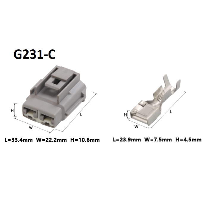 G231-Giắc cắm dòng điện cao chống thấm nước cho xe hạng nặng 7.8mm 2 lỗ