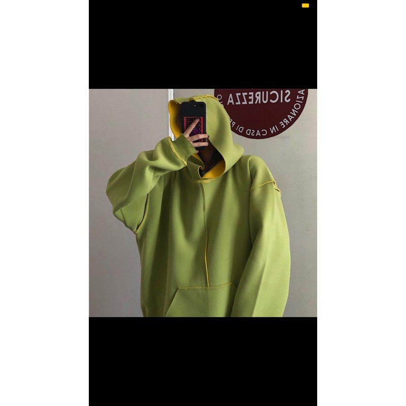 Áo hoodie chỉ nổi phối 2 màu độc đáo cho cả nam và nữ [Hàng order] (ảnh thật ở hình cuối) 2